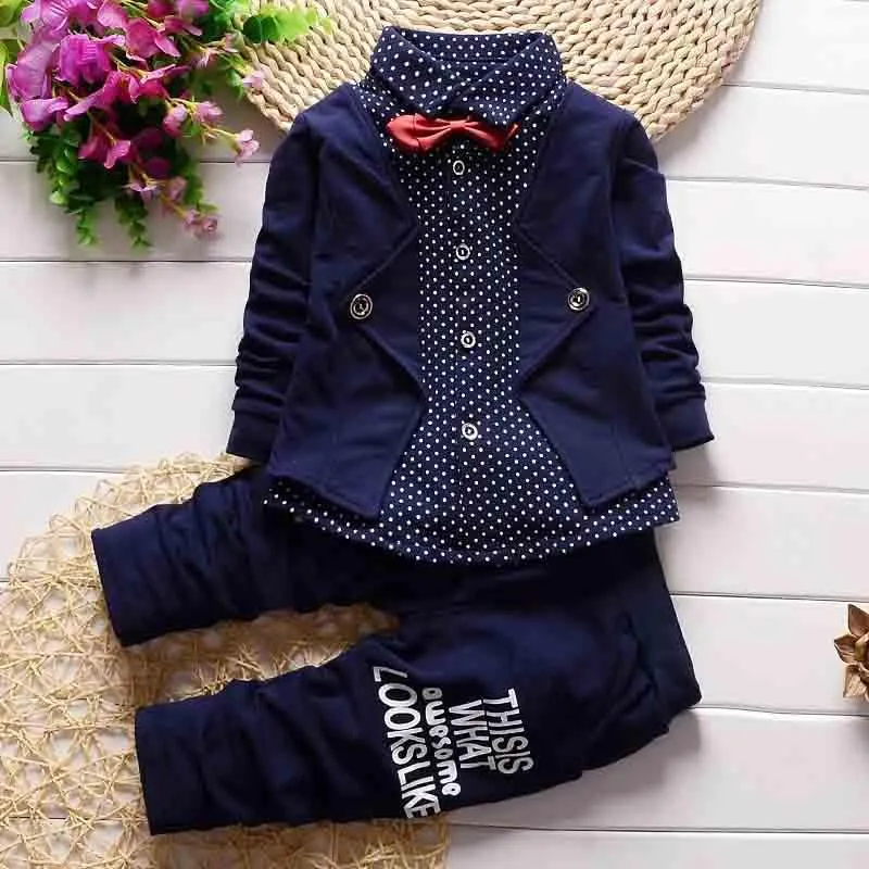 3Pcs Baby Unisex Cartoon Image Design Jacket   Pants Outfits Clothing Sets