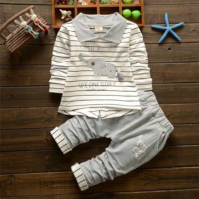 3Pcs Baby Unisex Cartoon Image Design Jacket   Pants Outfits Clothing Sets