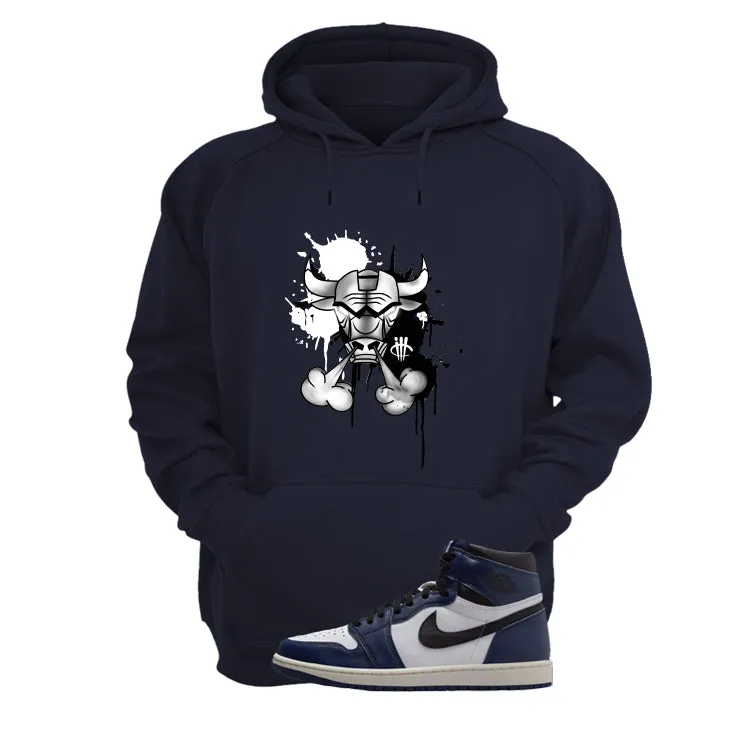 Air Jordan 1 High OG Midnight Navy Navy Blue T-Shirt (Iron Bull)| illcurrency