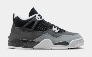 Air Jordan 4 Retro Fear Preschool Lifestyle Shoes (Black/White/Cool Grey/Pure Platinum)