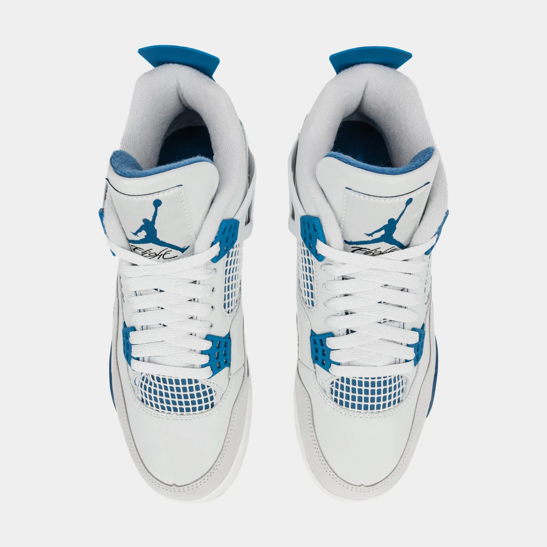 Air Jordan 4 Retro Industrial Blue Mens Lifestyle Shoes (Off White/Industrial Blue/Neutral Grey) Limit One Per Customer