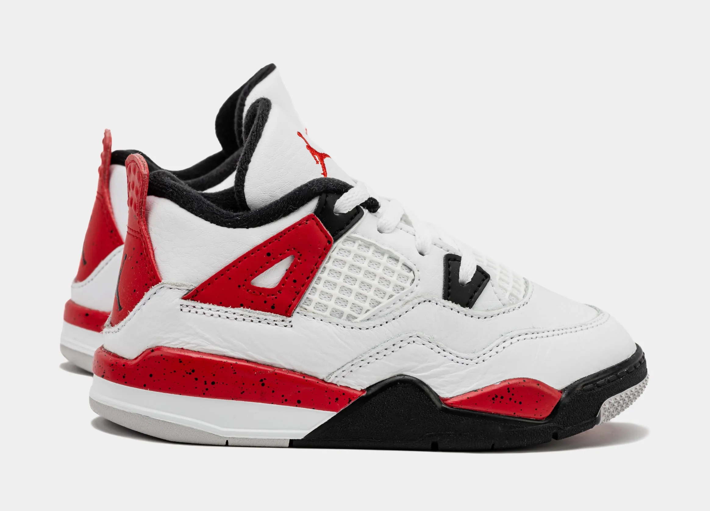 Air Jordan 4 Retro Red Cement Infant Toddler Lifestyle Shoes (White/Red) Free Shipping