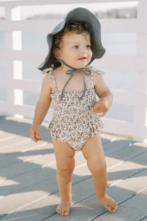 Baby Girl Swim Rylee and Cru Smocked Vintage Floral (Size 18/24M left)