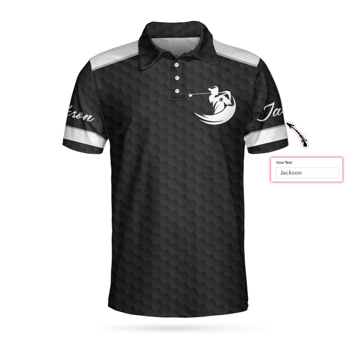 Best Papa By Par Black Golf Pattern Custom Polo Shirt, Personalized Polo Shirt, Best Golf Shirt For Men Coolspod