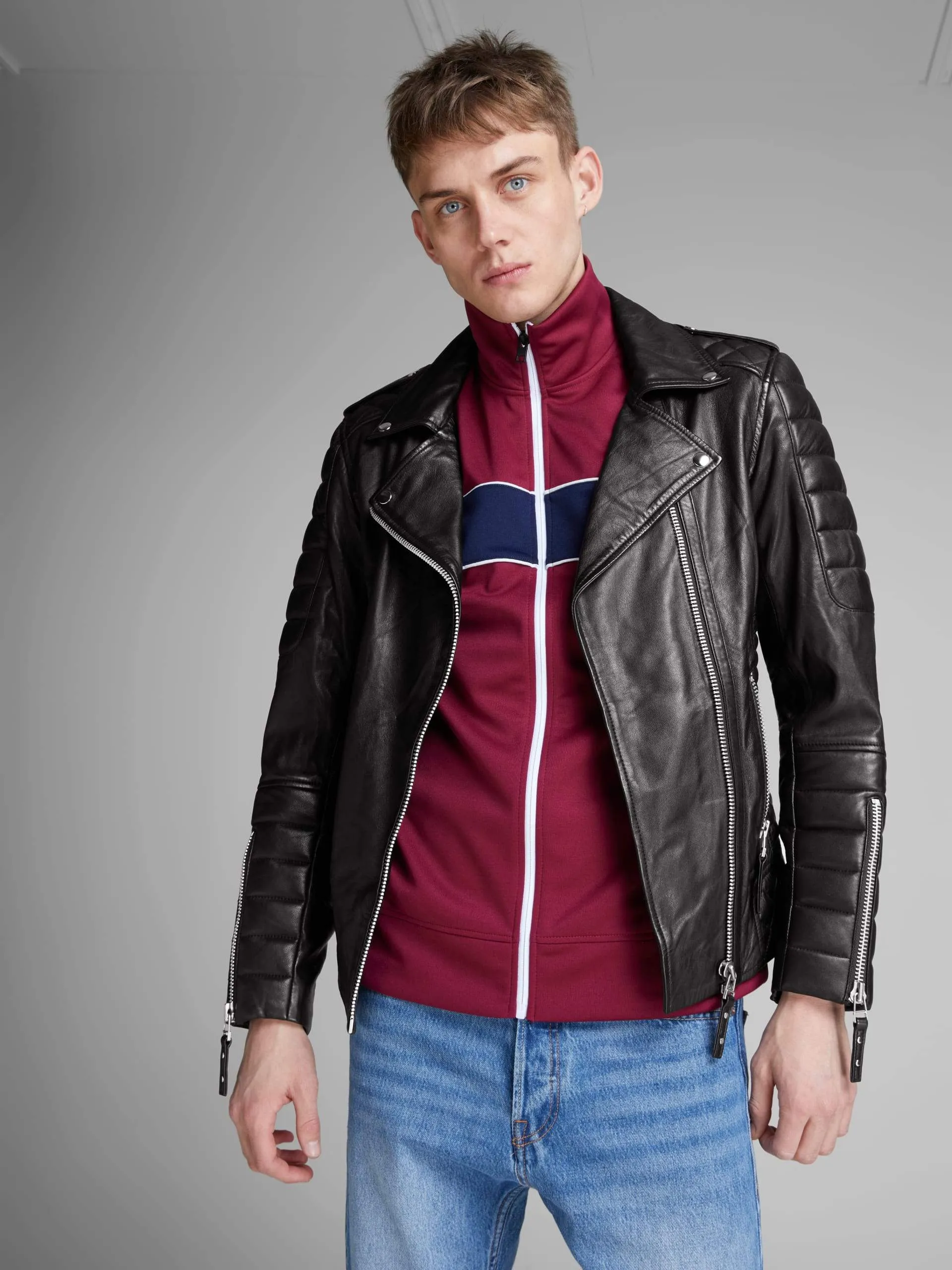 Biker Boom Sheep Napa Leather Jacket