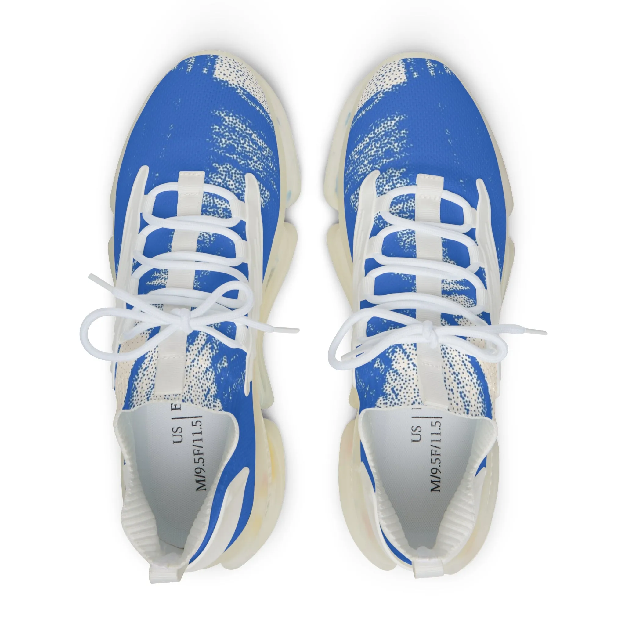 Blue Paint Brush Men's Mesh Sneakers