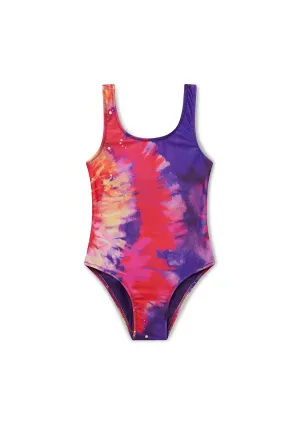 Boardies Girls Bright Tie Dye Classic Swimsuit