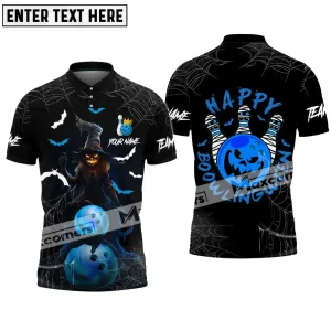 Bowling Halloween Happy Bowlingween Multicolor Option Customized Name & Team Name 3D Shirt