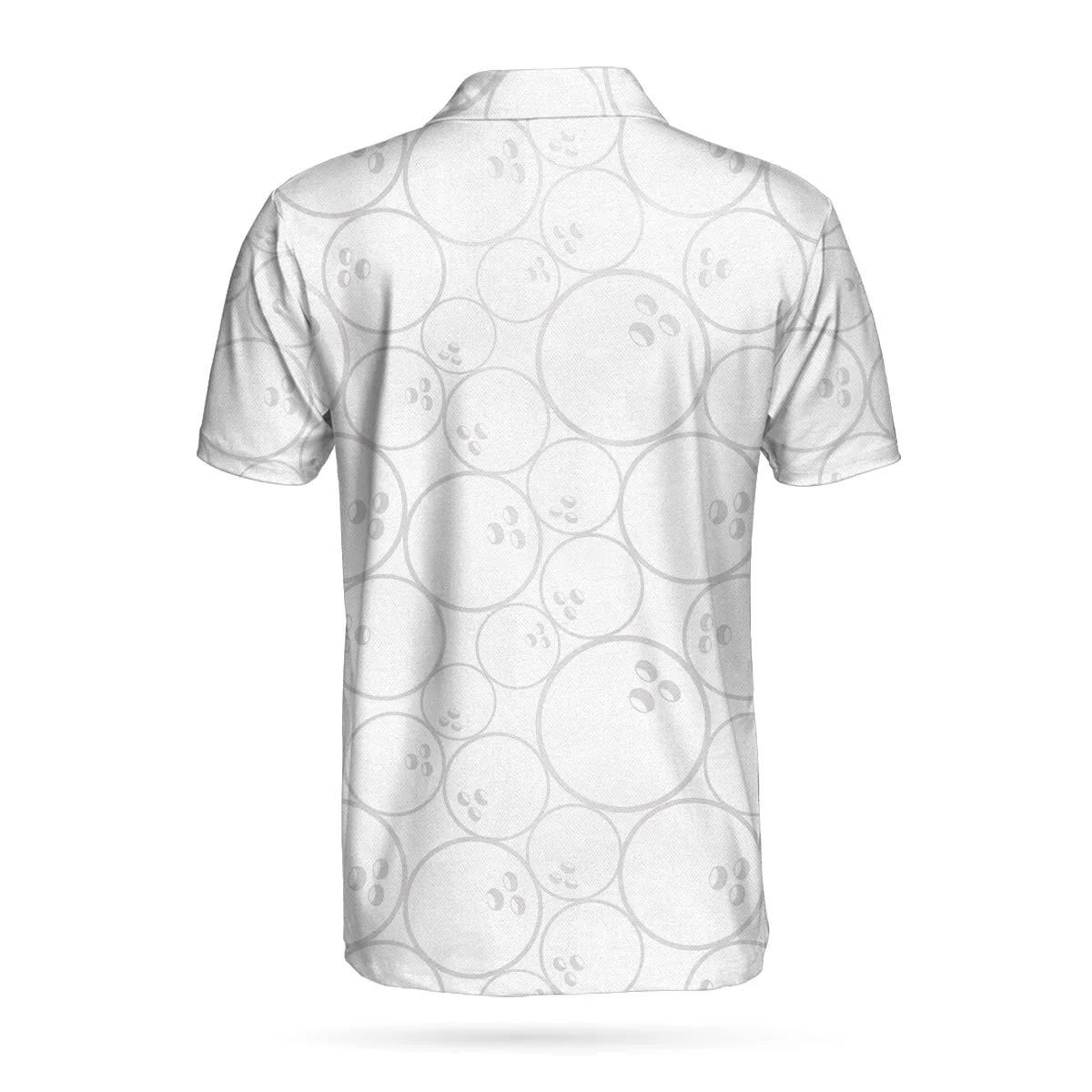 Bowling White And Golden Pattern Short Sleeve Polo Shirt, Bowling Ball Pattern Polo Shirt, Best Bowling Shirt For Men Coolspod