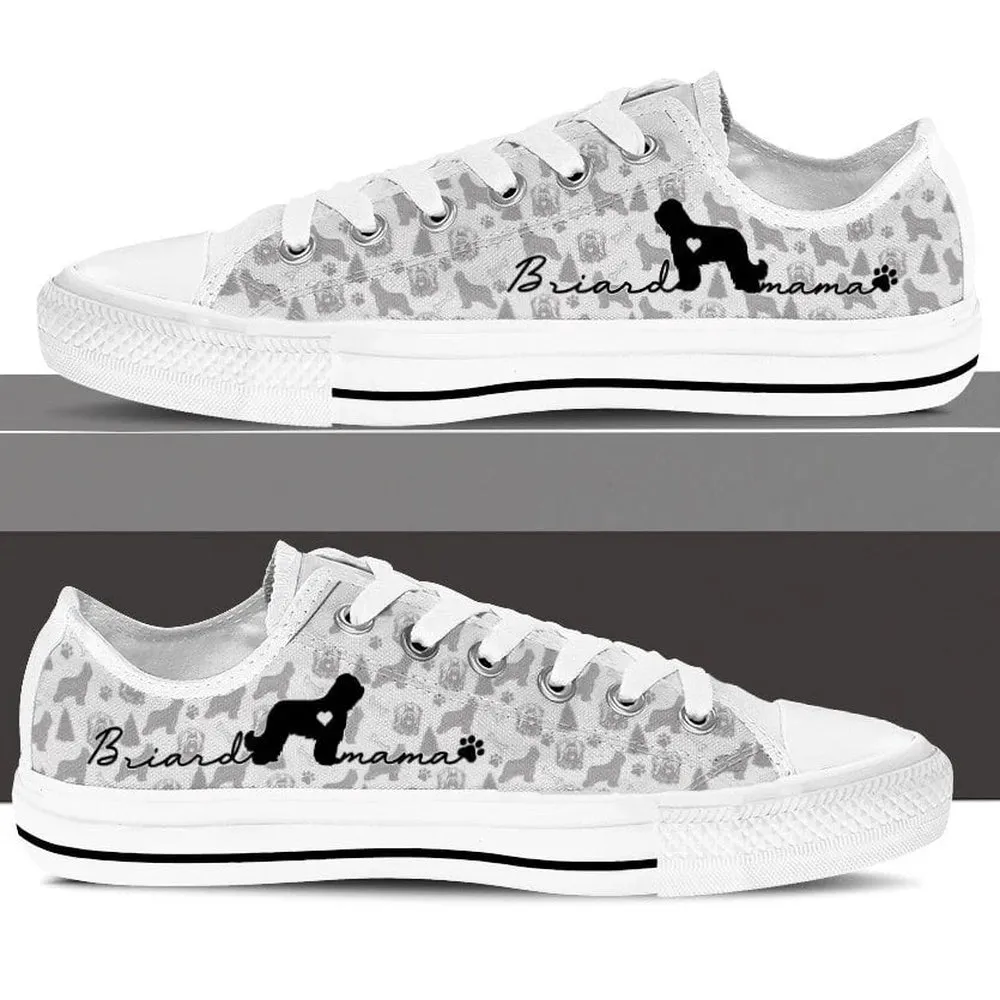 Briard Low Top Shoes, Dog Printed Shoes, Canvas Shoes For Men, Women