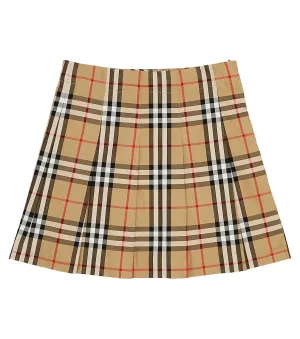 Burberry Kids plaid pleated skirt, multicolor