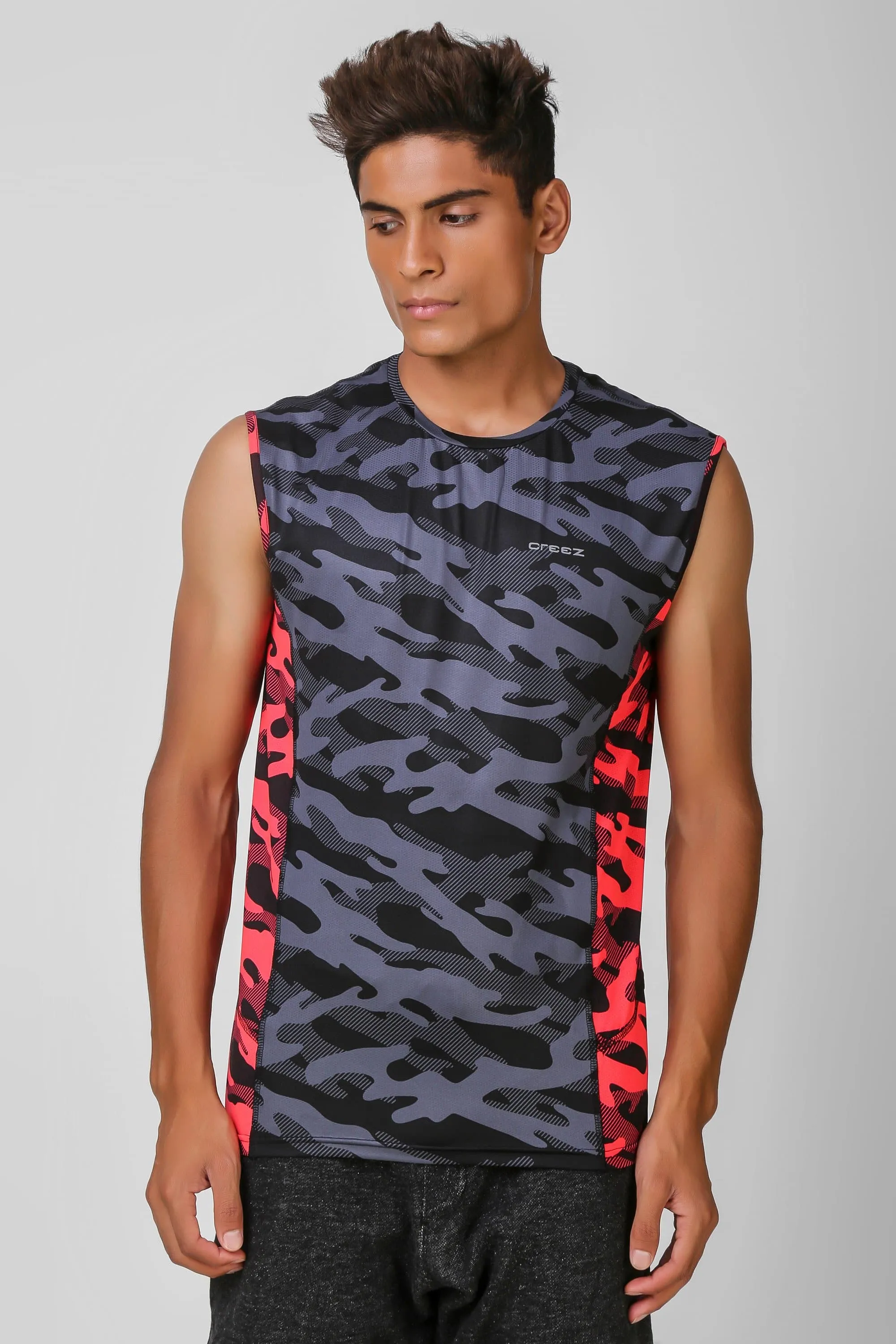 Camo Print Stretchable Sleeveless Tshirt 4