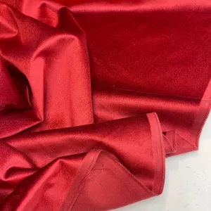 Cardinal red stretch velvet