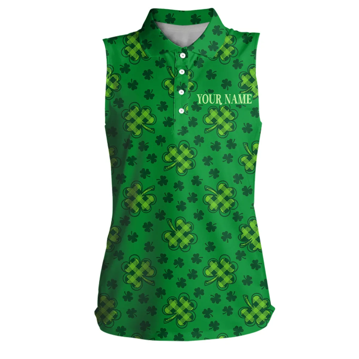 Clover St Patrick Golf Polo Shirts Shamrock Leaves Custom Golf Shirts For Women Golfing Gifts