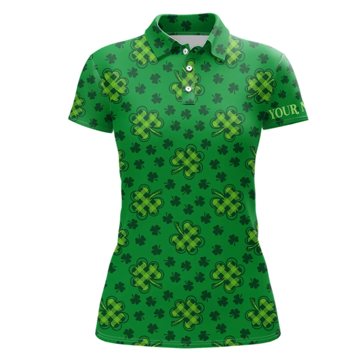 Clover St Patrick Golf Polo Shirts Shamrock Leaves Custom Golf Shirts For Women Golfing Gifts