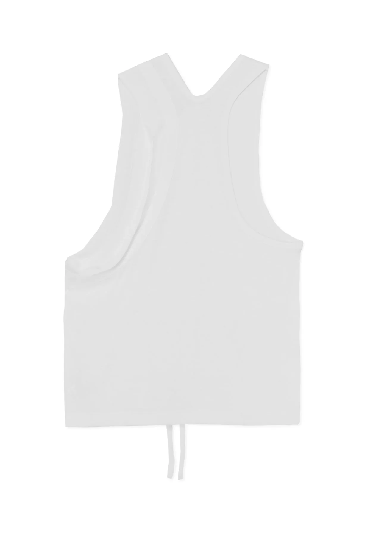 COTTON/LINEN PLAIN STITCH WIDE ROUND NECK TANK TOP