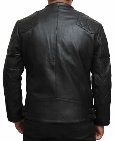 David Beckham Black Leather Jacket