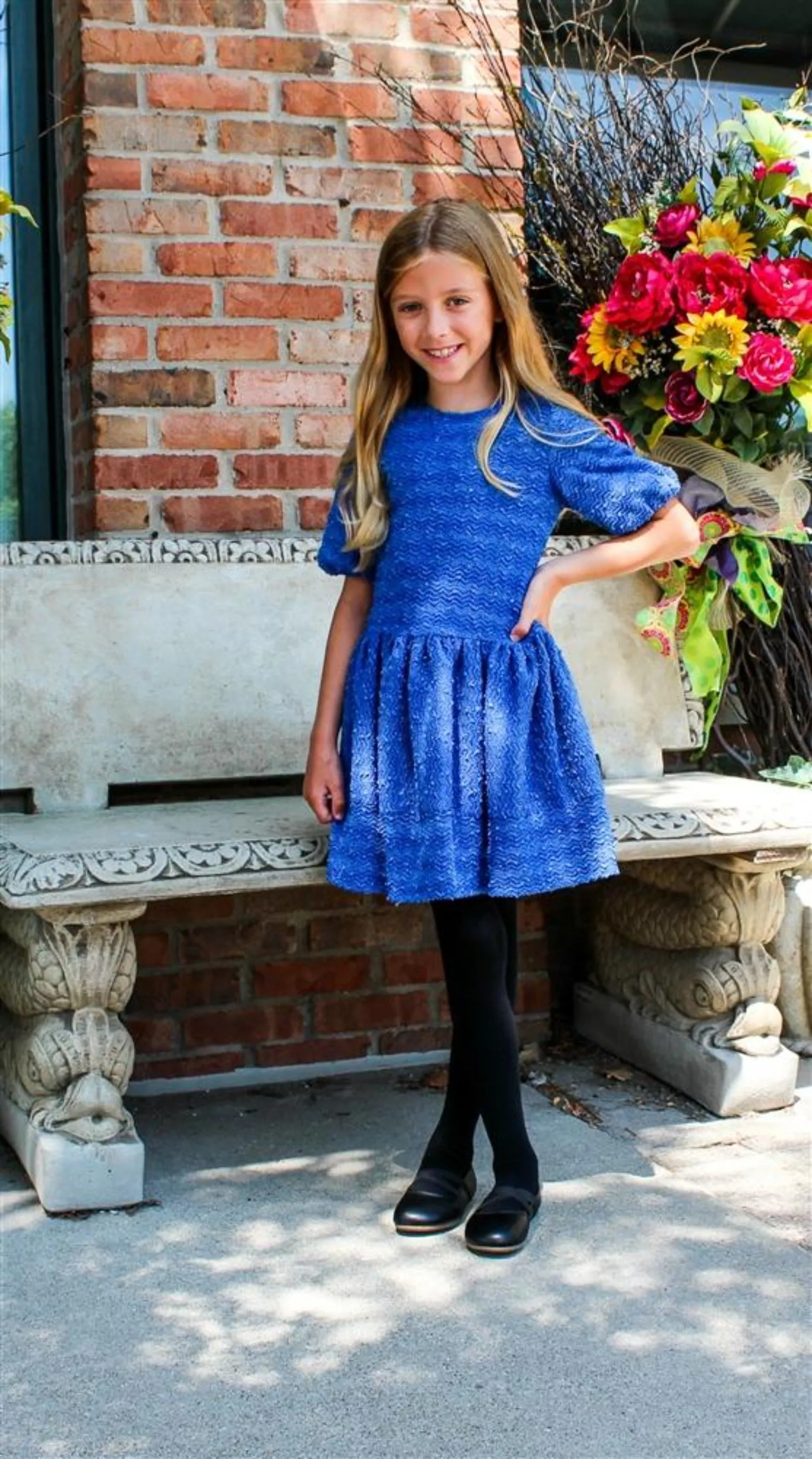 DAVID CHARLES LONDON GIRLS ROYAL SPARKLE DRESS