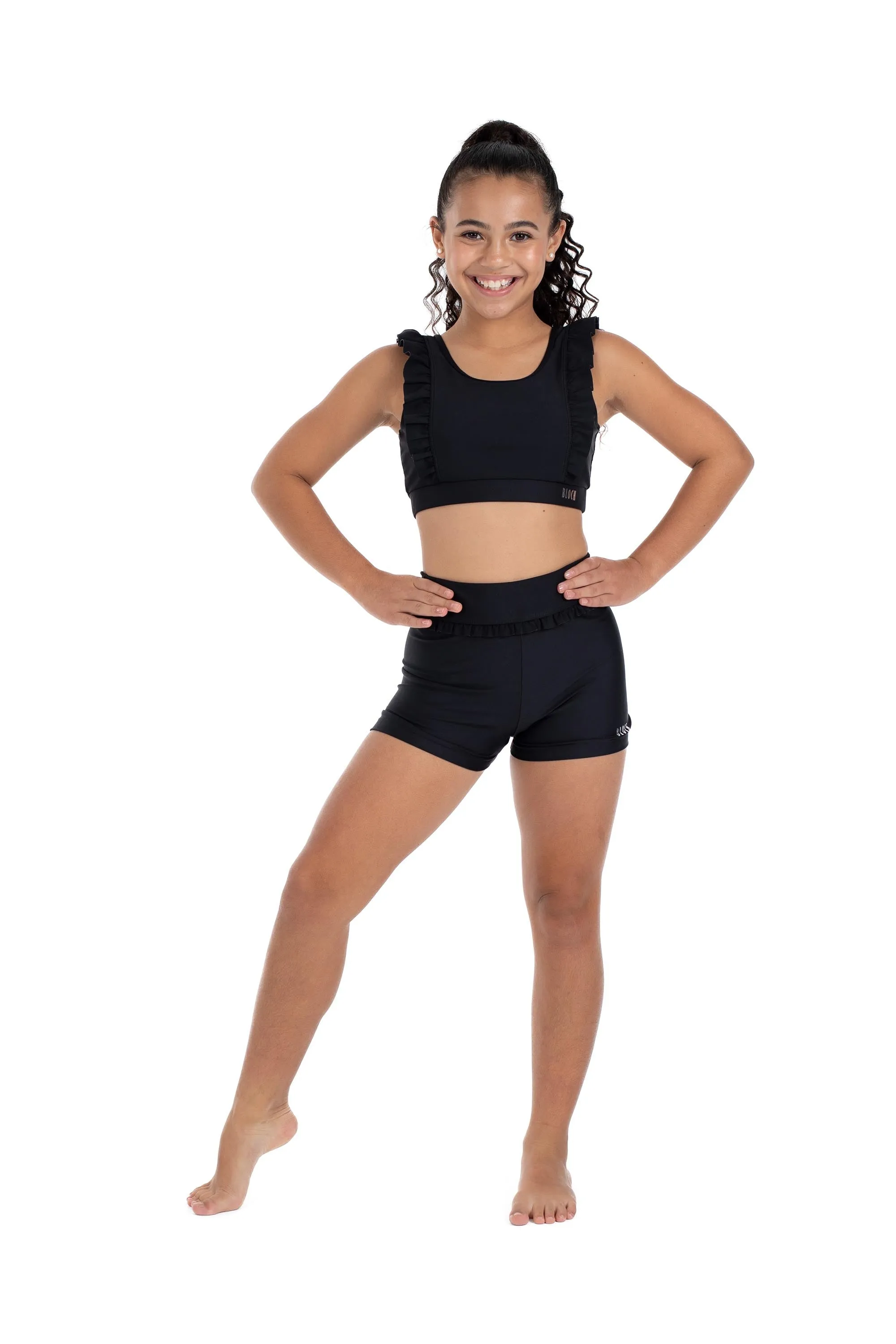 DFM1839G4 - Bloch X Flo Active Tina Frill Girls Shorts