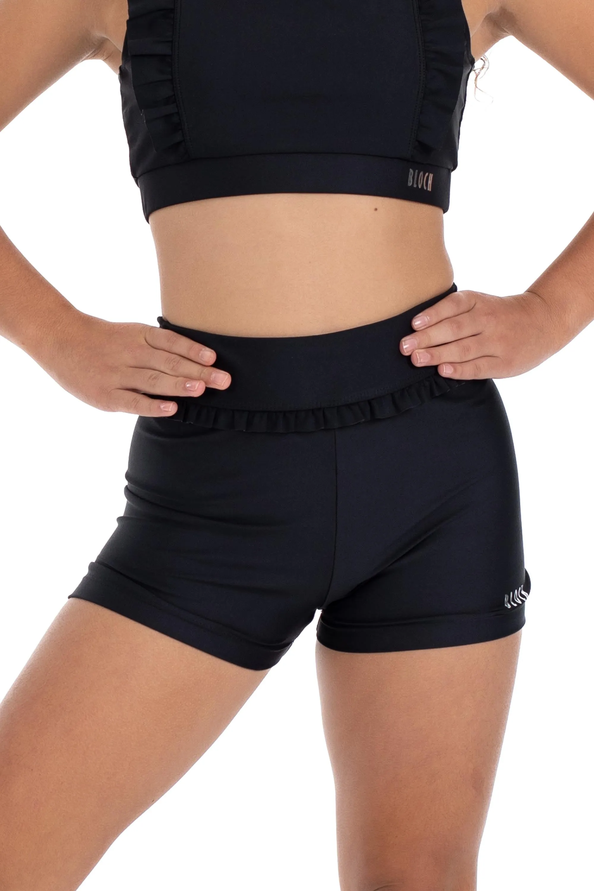 DFM1839G4 - Bloch X Flo Active Tina Frill Girls Shorts