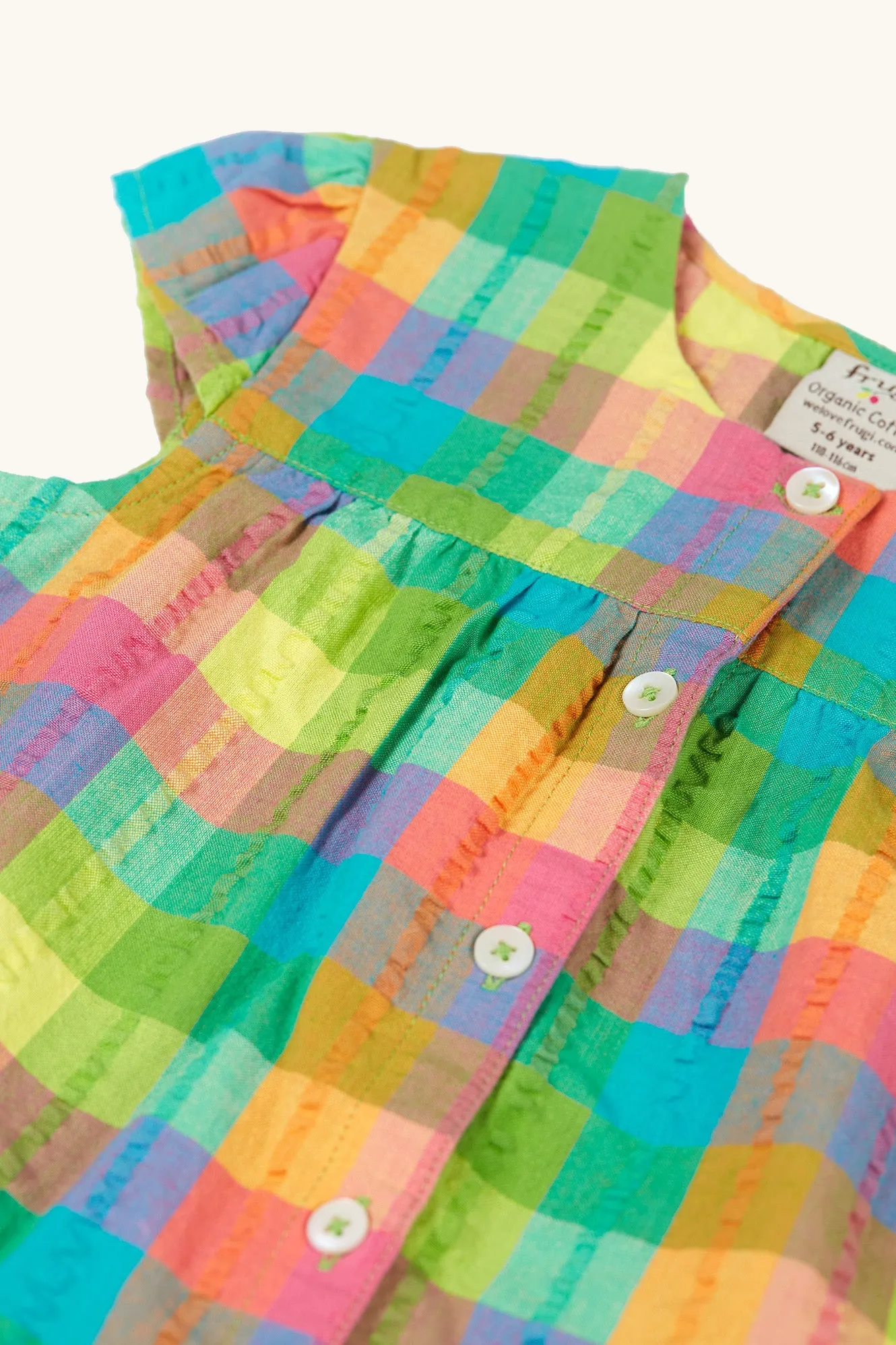 Frugi Organic Elisa Top - Summertime Check