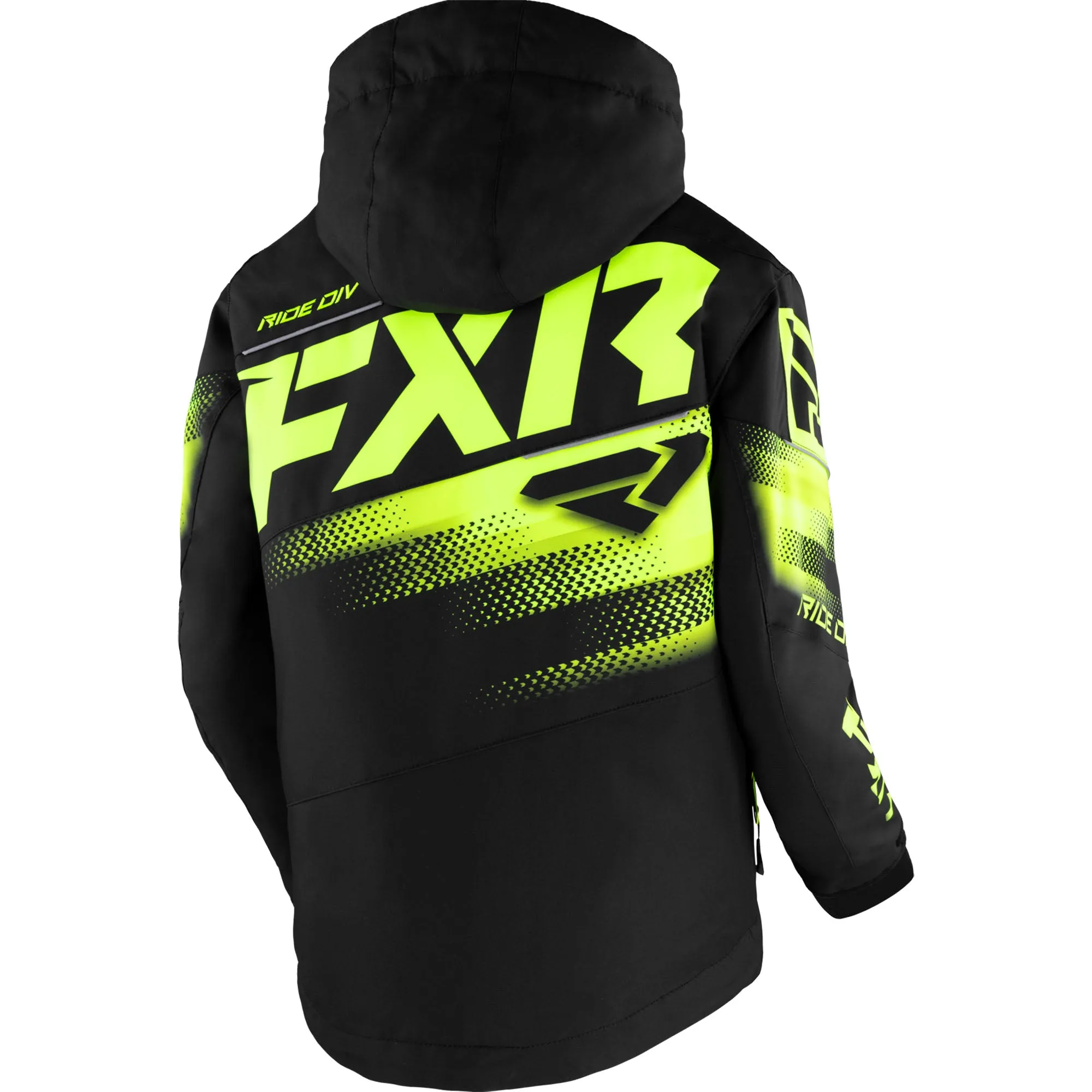 FXR Youth Boost Snowmobile Jacket Black/HiVis