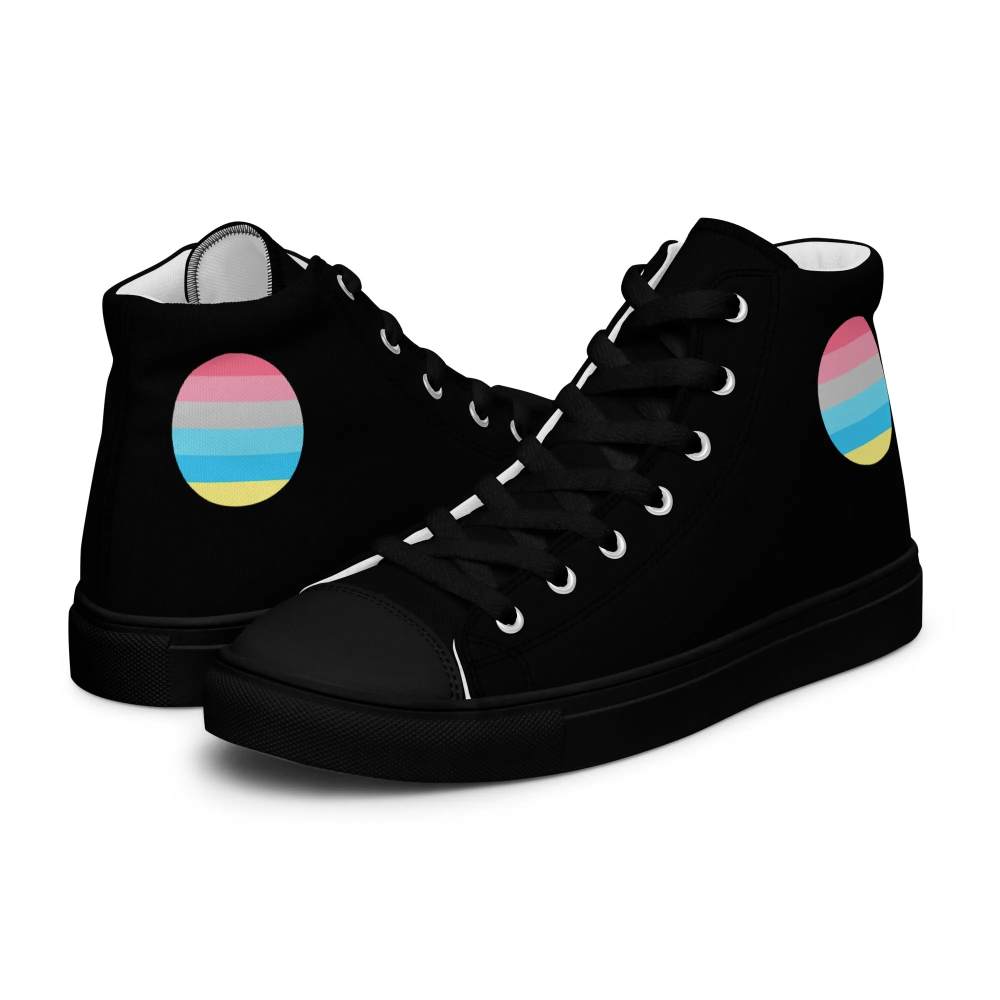 Genderflux Pride Men’s High Top Canvas Athletic Shoes