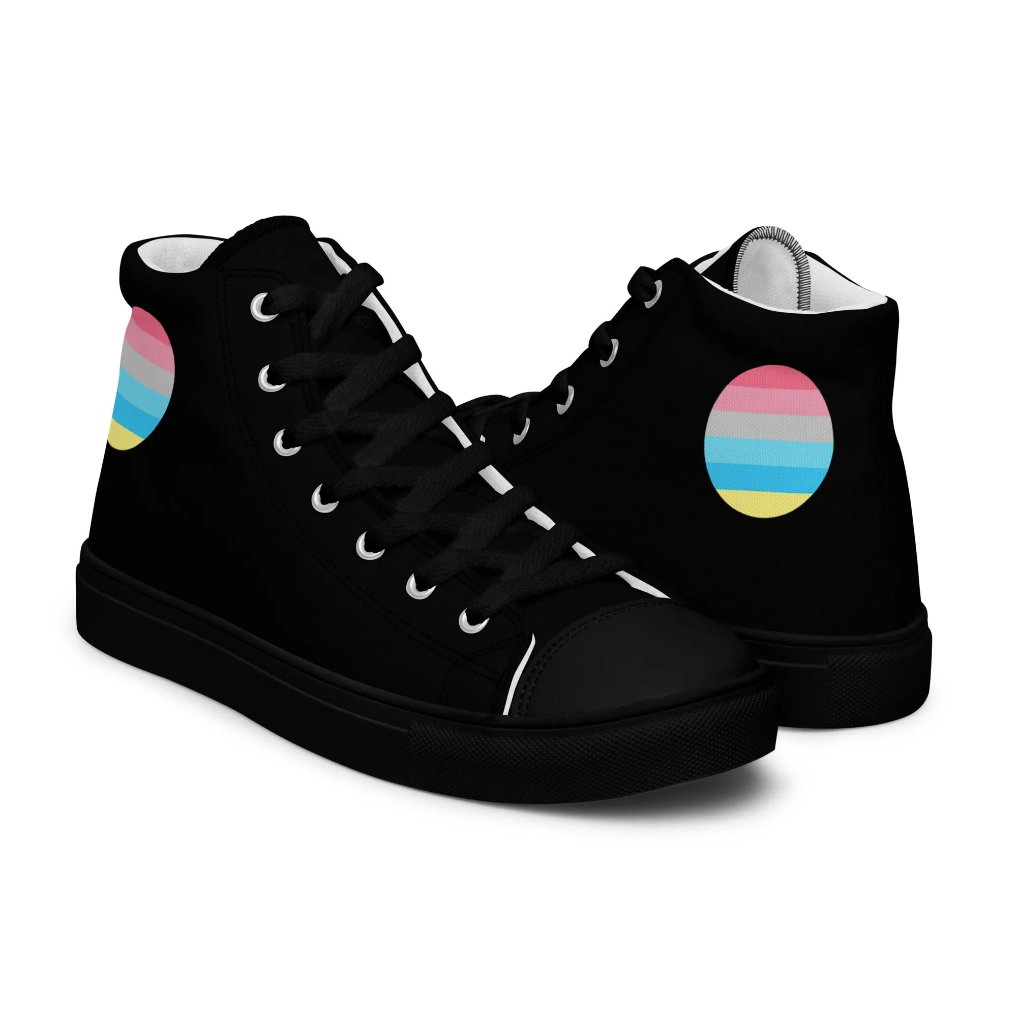 Genderflux Pride Men’s High Top Canvas Athletic Shoes