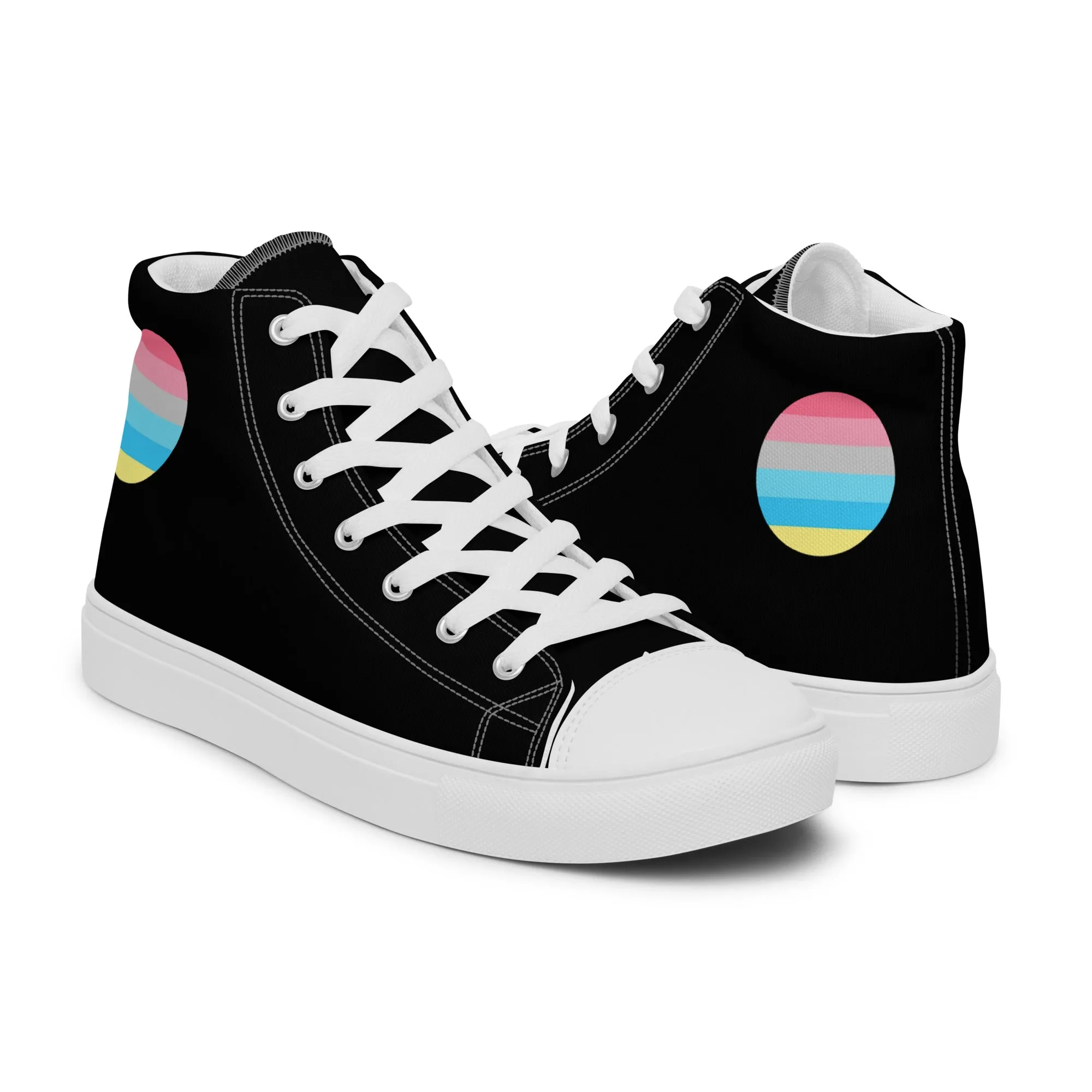 Genderflux Pride Men’s High Top Canvas Athletic Shoes