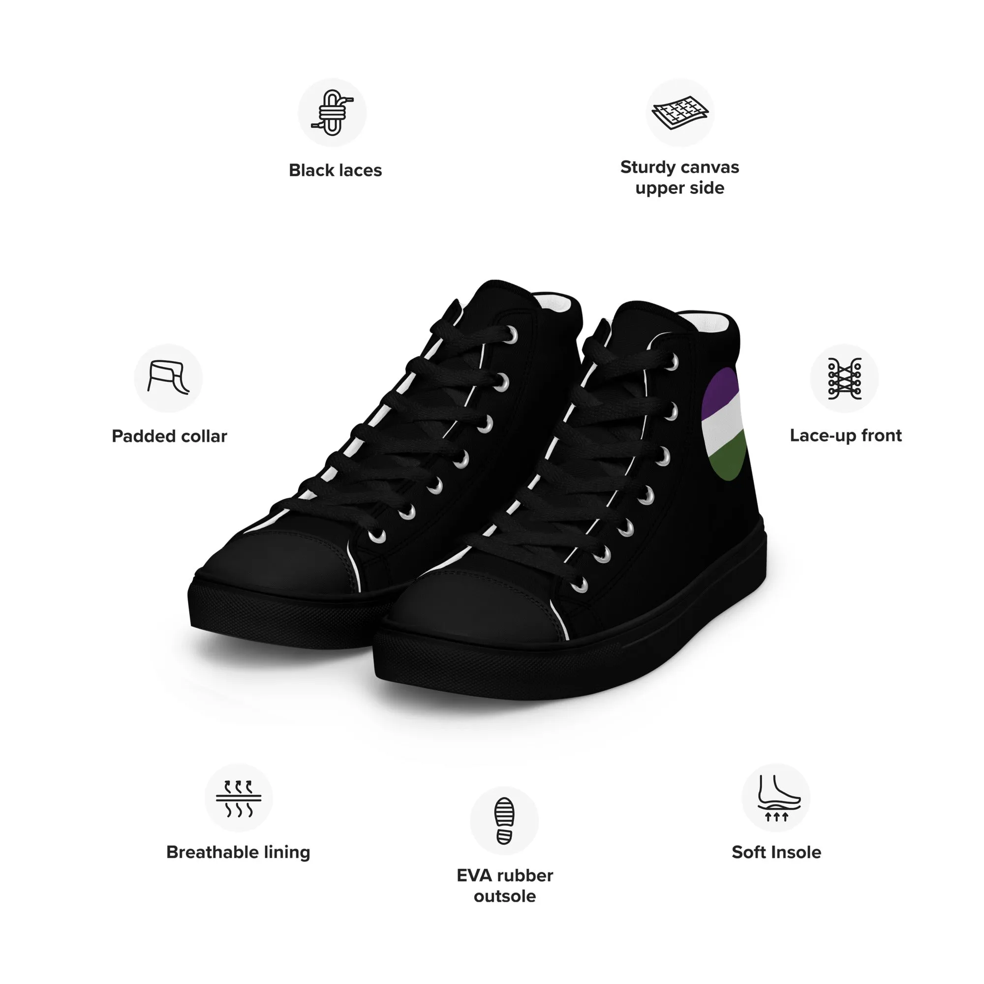 Genderqueer Women’s High Top Canvas Athletic Shoes