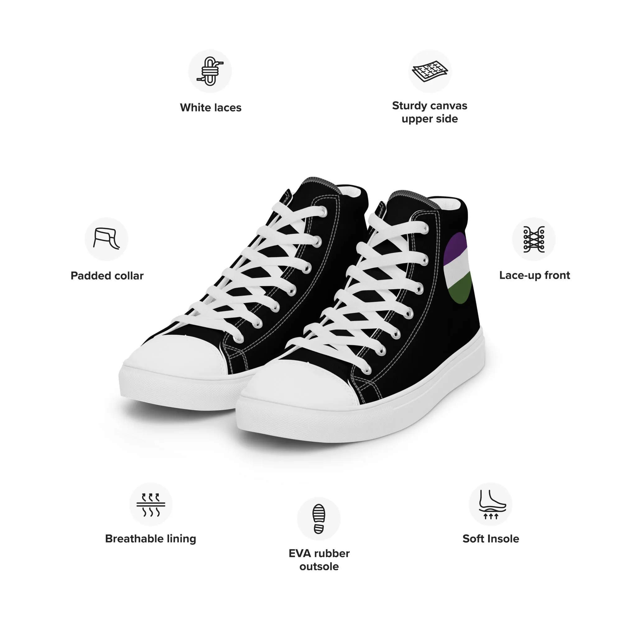 Genderqueer Women’s High Top Canvas Athletic Shoes