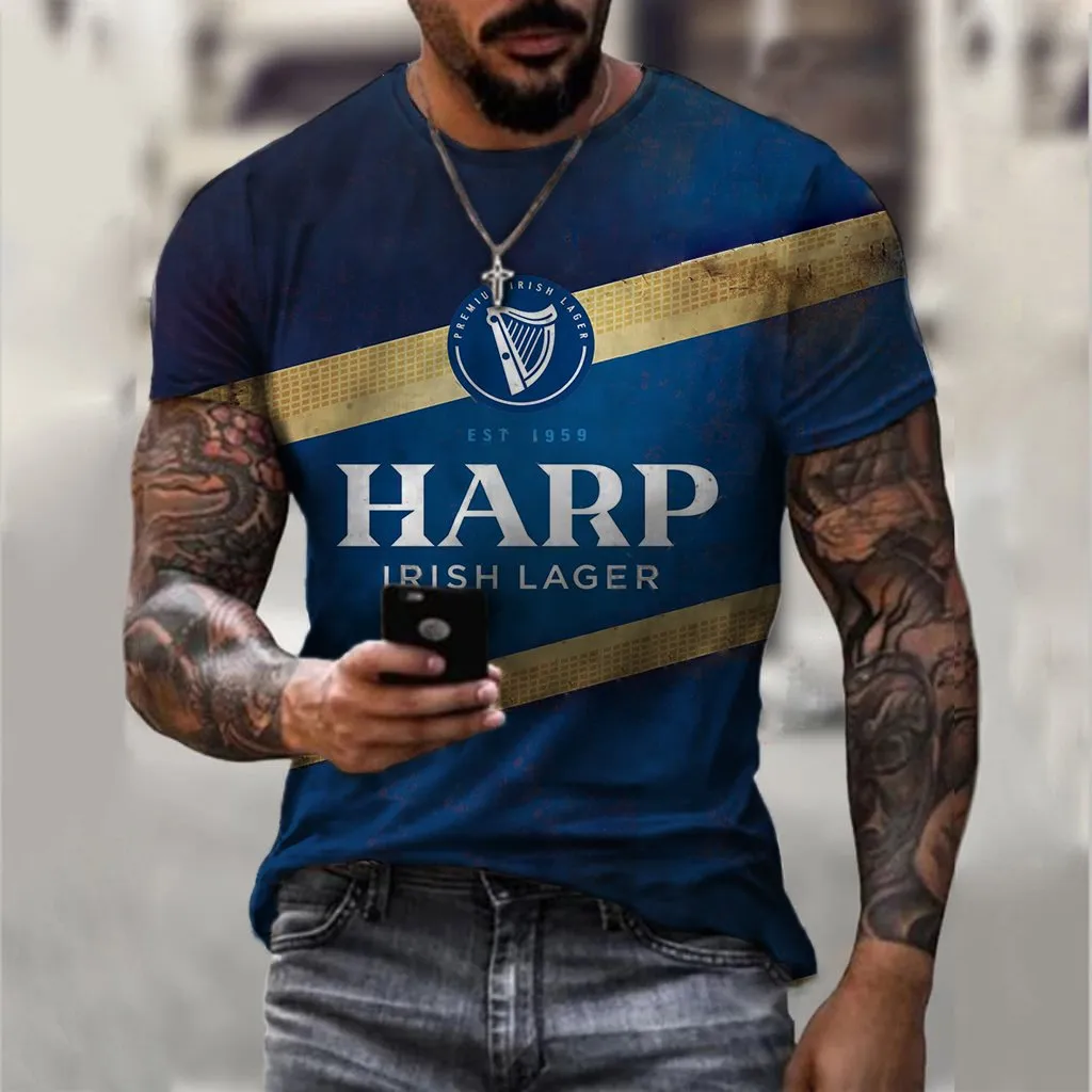 Harp Irish Beer Retro Casual T-Shirt