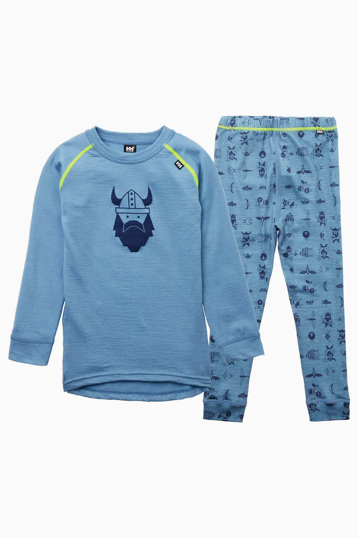 Helly Hansen Kids Merino Mid Boys Baselayer Set - Blue Fog (Size 3 left)