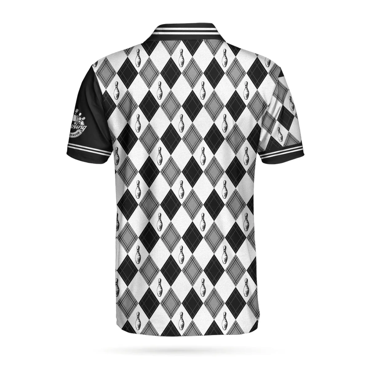 I Just Need To Go Bowling Polo Shirt, Black And White Argyle Pattern Polo Shirt, Best Bowling Shirt For Men Coolspod