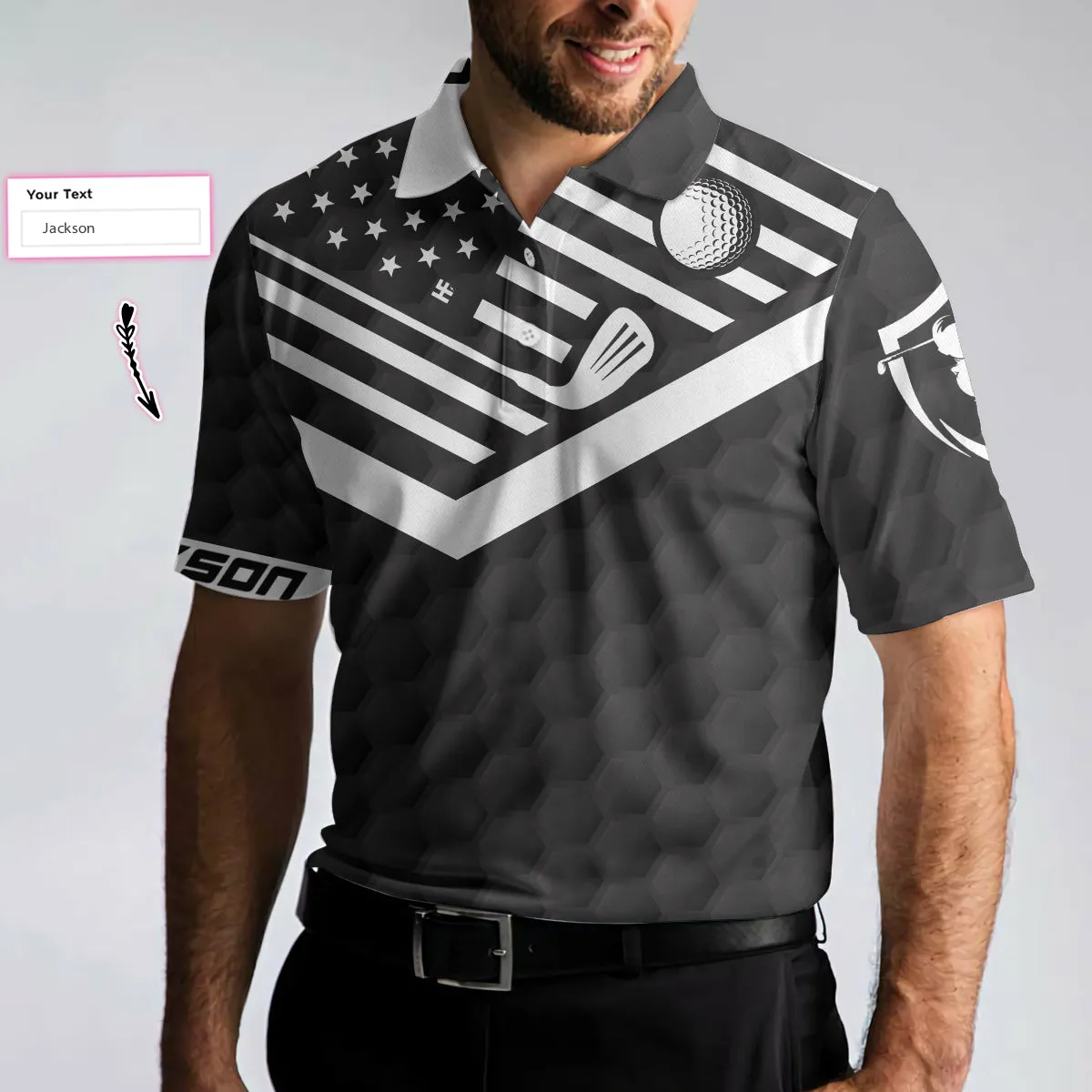 I'D Tap That Golf Custom Polo Shirt, Personalized Golf American Flag Golf Shirt For Men Coolspod