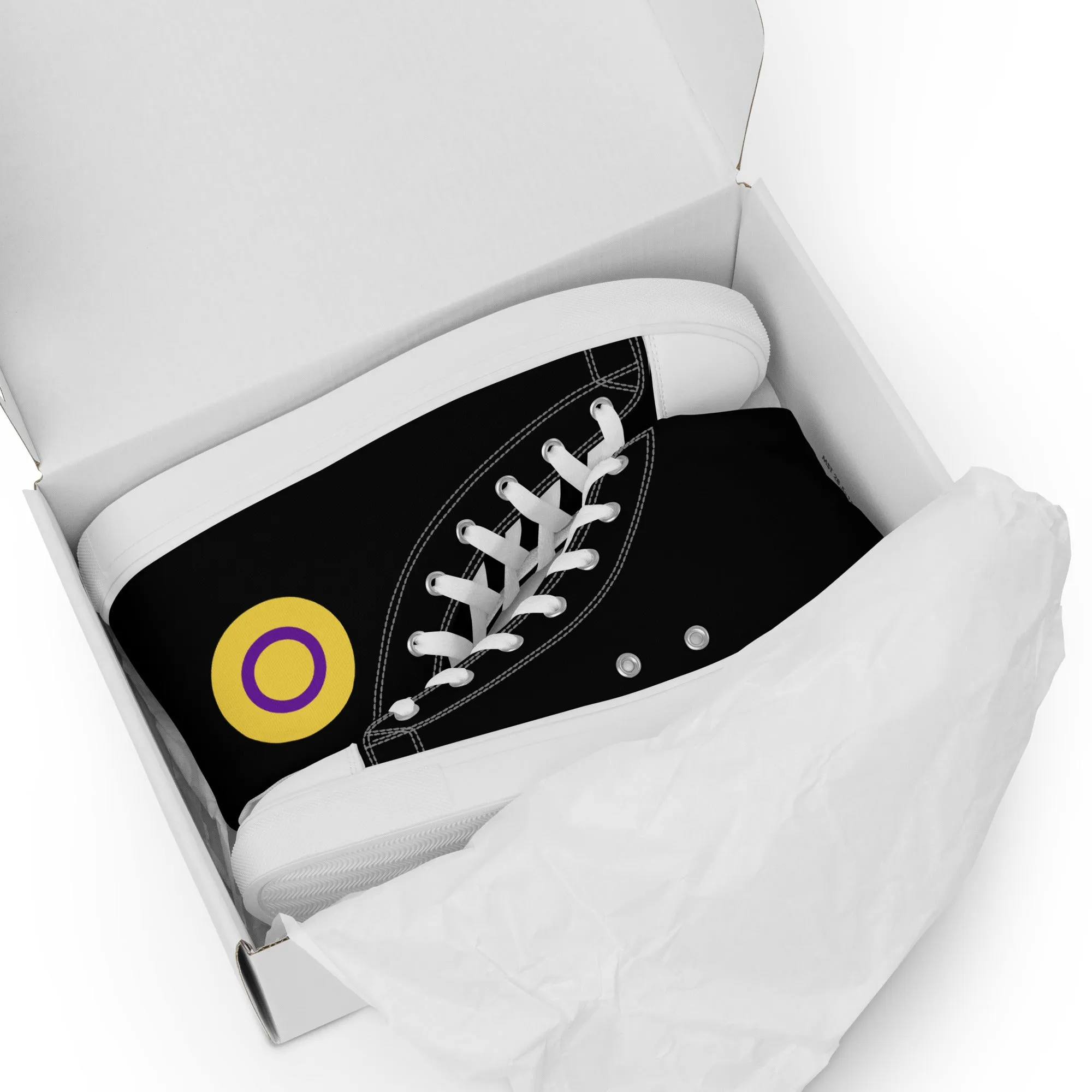 Intersex Pride Women’s High Top Canvas Athletic Shoes