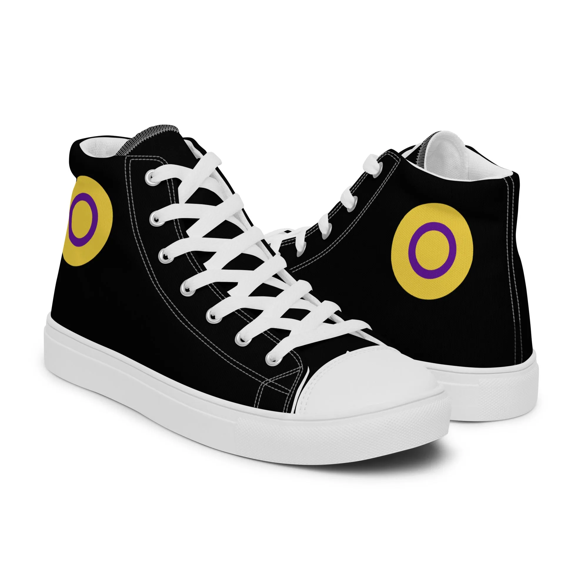 Intersex Pride Women’s High Top Canvas Athletic Shoes