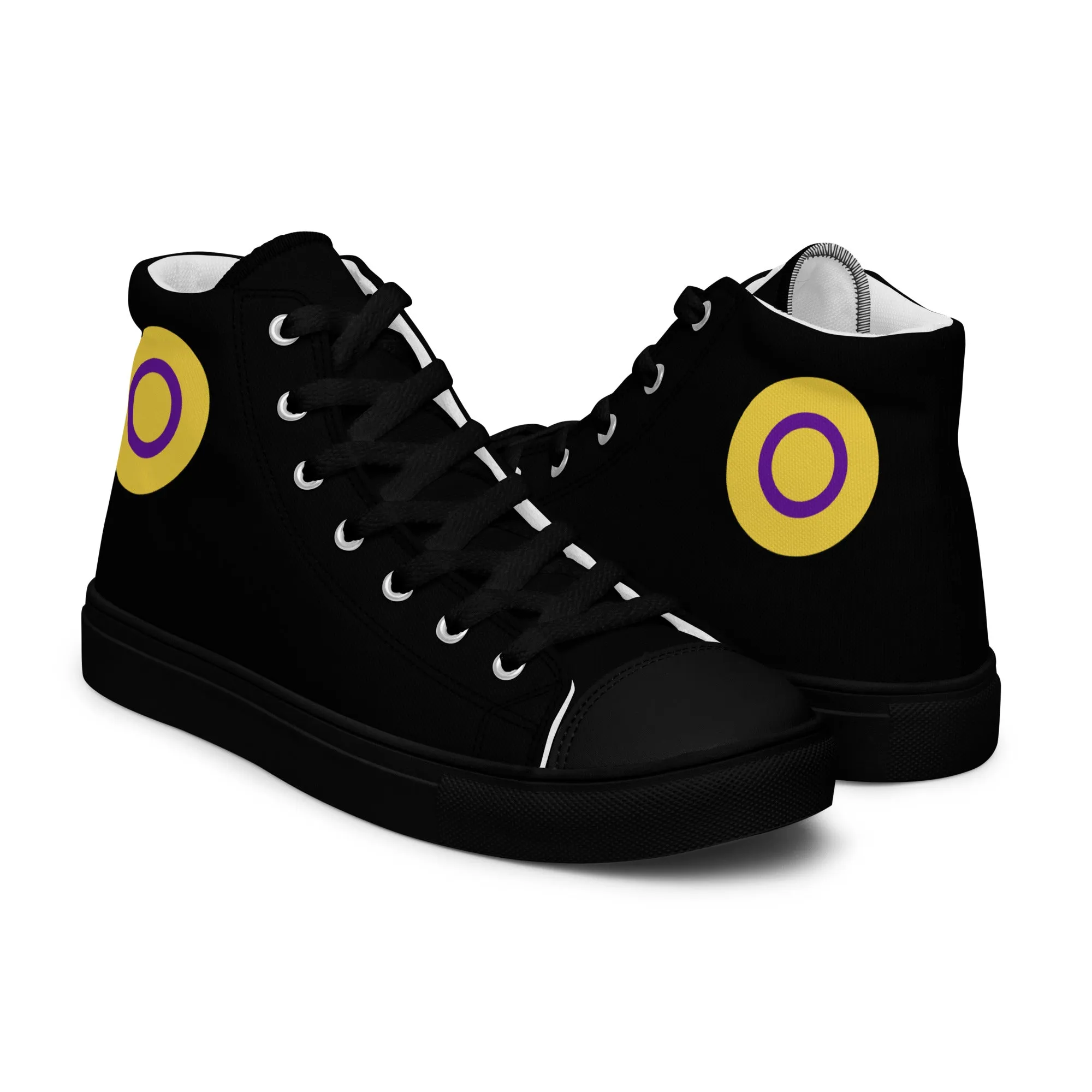 Intersex Pride Women’s High Top Canvas Athletic Shoes