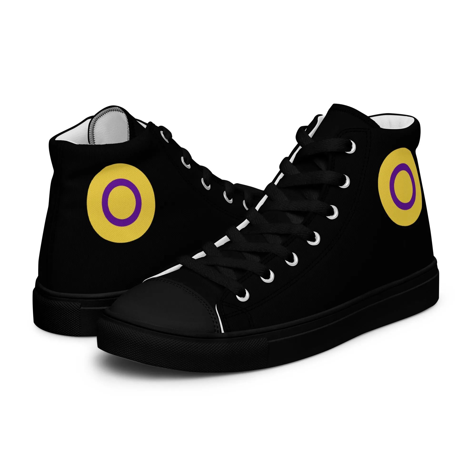 Intersex Pride Women’s High Top Canvas Athletic Shoes