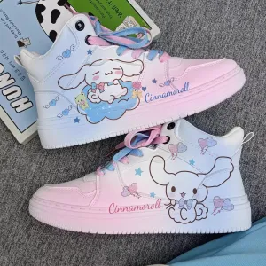 Kawaii Print High-top Sneakers