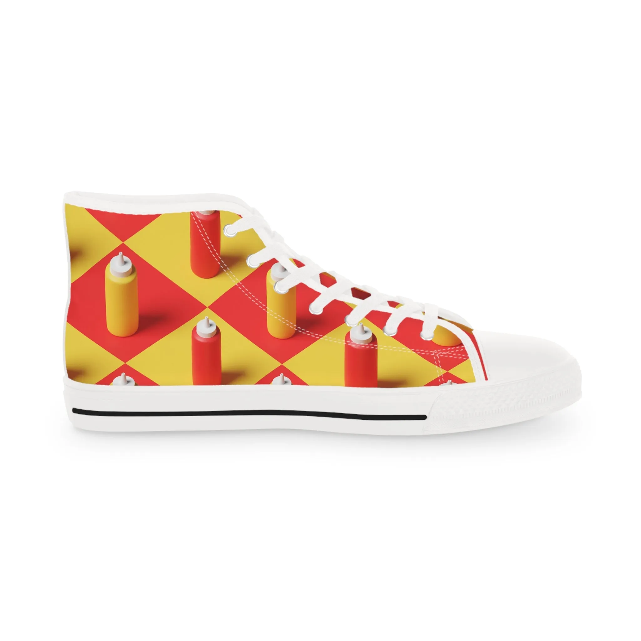 Ketchup and Mustard Men's High Top Sneakers