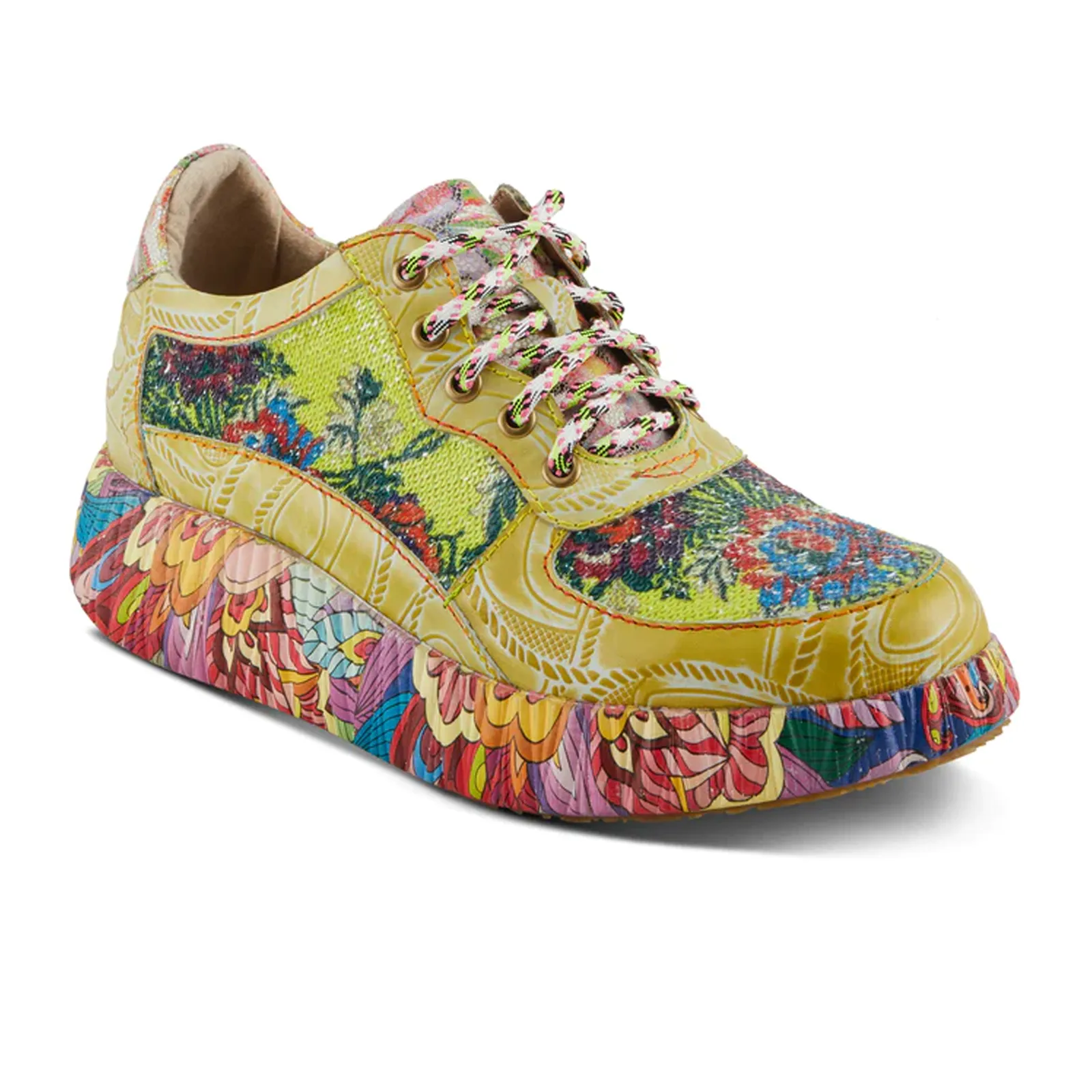 L'Artiste Caffey Sneaker (Women) - Lime Green Multi