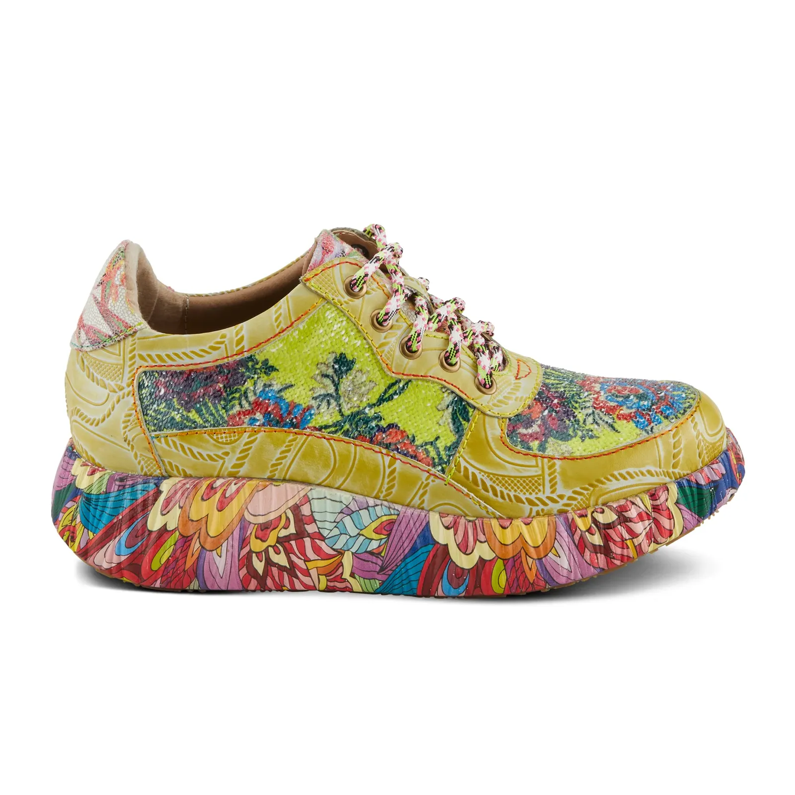 L'Artiste Caffey Sneaker (Women) - Lime Green Multi