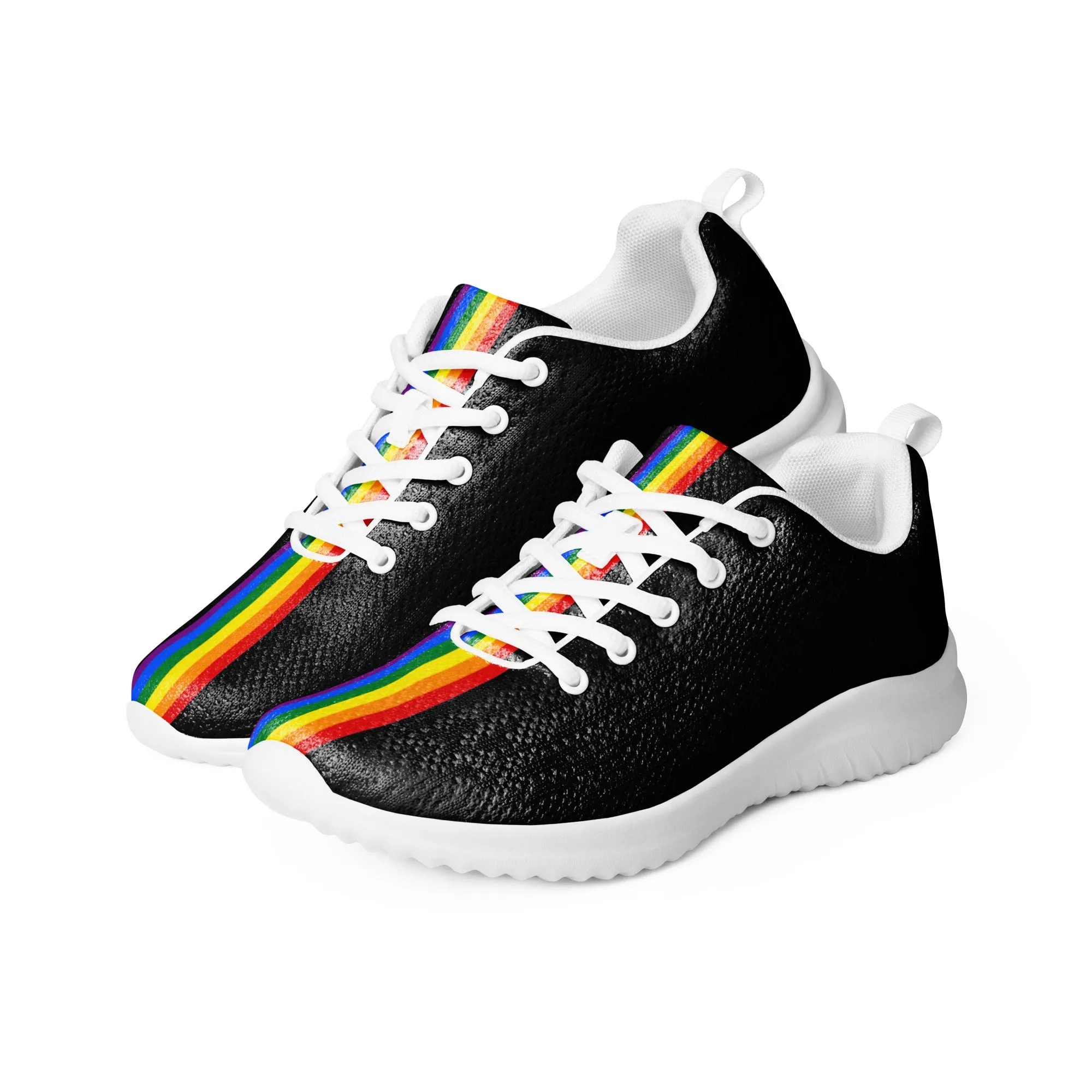 LGBTQ Pride Stripe Men’s Athletic Shoes