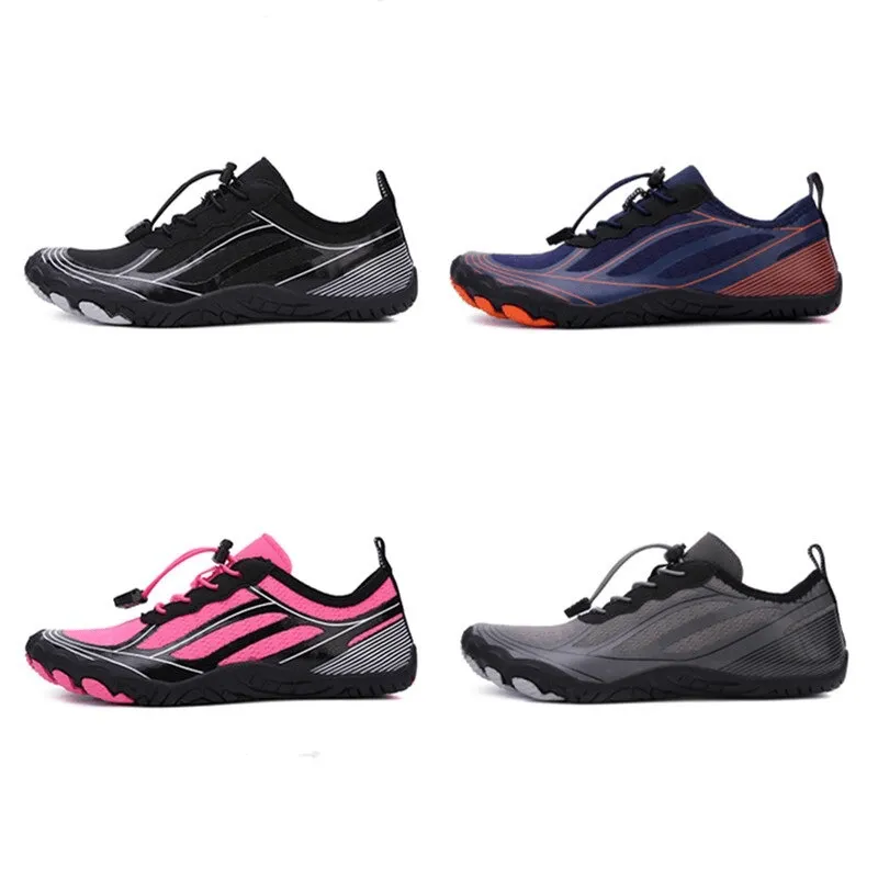 Light Soft Water Shoes with Elastic Lacing / Breathable Beach Sneakers - SF0552