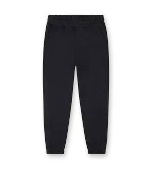 Logo Straight Leg Cuffed Sweatpants Black