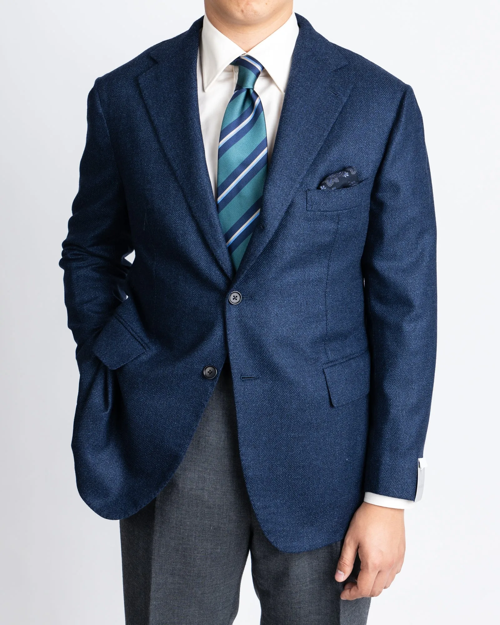 Mauro Blasi LoroPiana Navy Twill Blazer