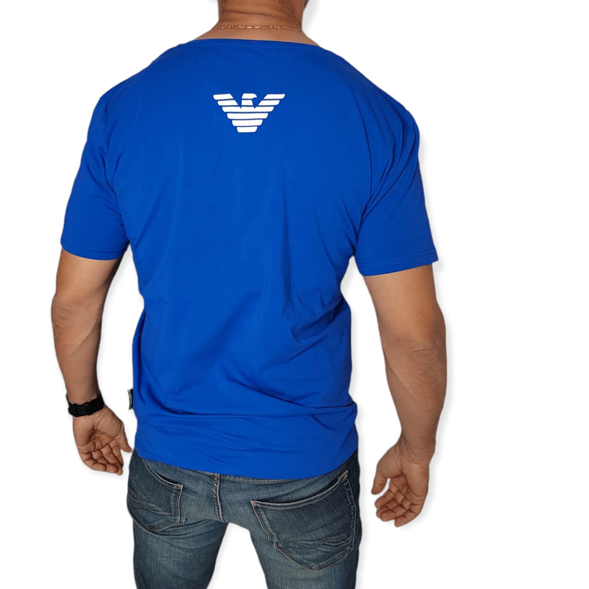 Men Round Tshirt (EA7) (Slim-Fit) - Blue