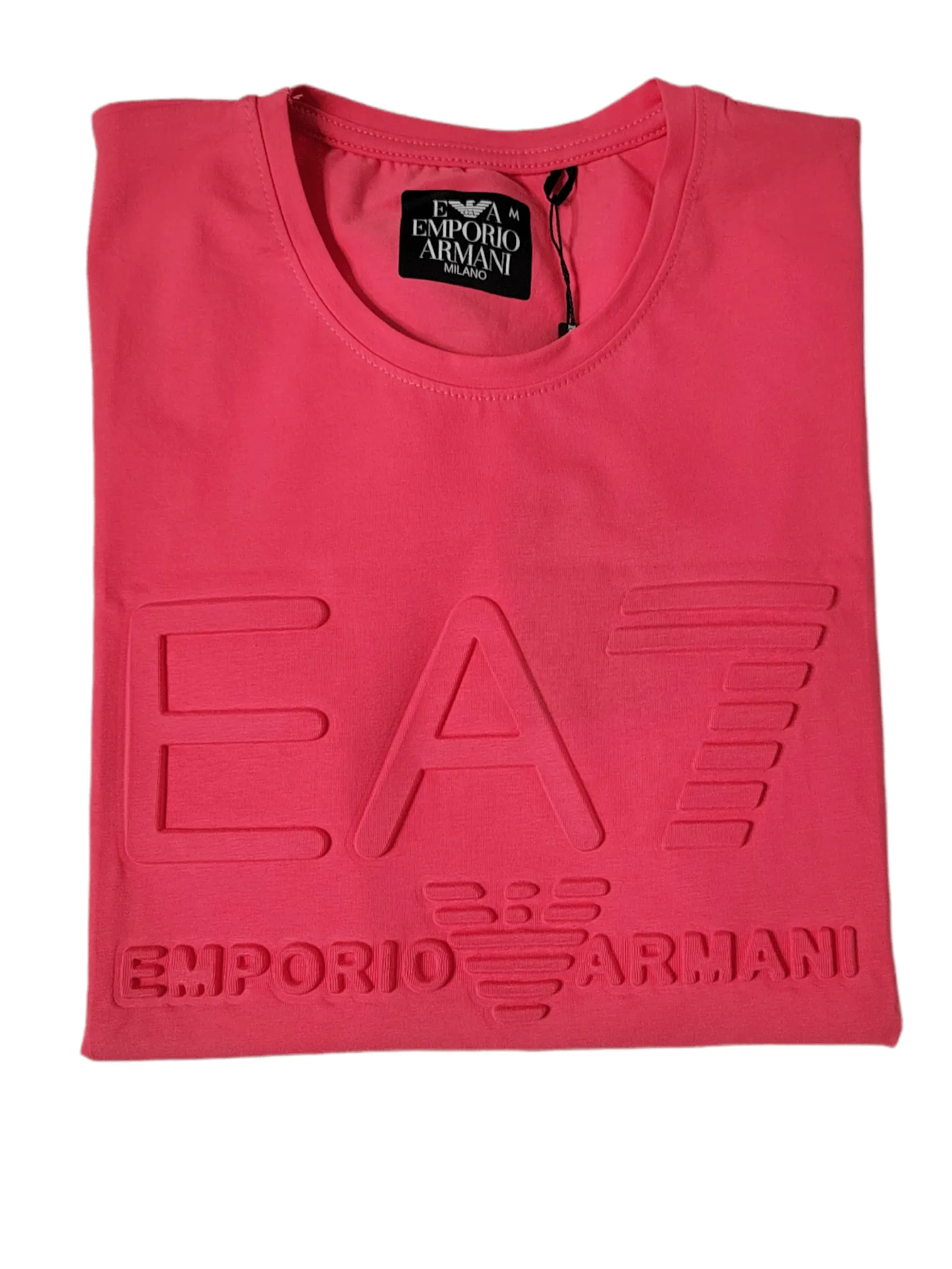 Men Round Tshirt (EA7) (Slim-Fit) - Watermelon Red