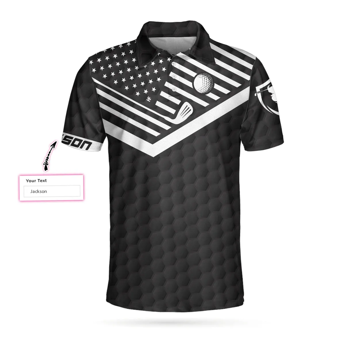 My Green Jacket Is In The Wash Custom Polo Shirt, Personalized Black Golf American Flag Golf Shirt For Men Coolspod